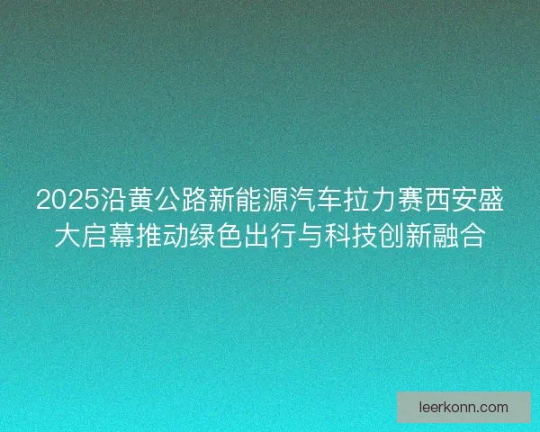 2025沿黄公路新能源汽车拉力赛西安盛大启幕推动绿色出行与科技创新融合